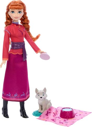 Mattel Disney Frozen Elsa Fashion Doll & Bear Cub Figure with 4 Accessories Including Animal Bed & Blanket, Inspired by Animals of Arendelle in Saudi Arabia