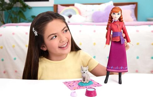 Mattel Disney Frozen Elsa Fashion Doll & Bear Cub Figure with 4 Accessories Including Animal Bed & Blanket, Inspired by Animals of Arendelle in Saudi Arabia