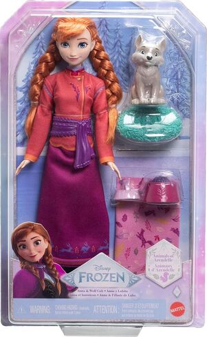 Mattel Disney Frozen Elsa Fashion Doll & Bear Cub Figure with 4 Accessories Including Animal Bed & Blanket, Inspired by Animals of Arendelle in Saudi Arabia