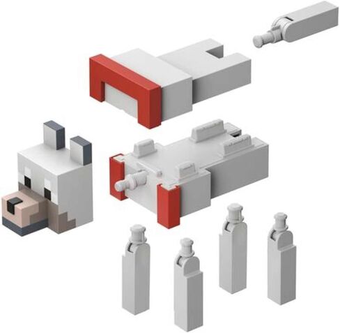 Mattel Minecraft Fusion Wolf Figure Craft-a-Figure Set, Build Your Own Minecraft Character to Play with, Trade and Collect, Toy for Kids Ages 6 Years and Older in Saudi Arabia