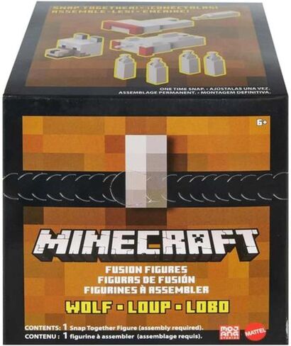 Mattel Minecraft Fusion Wolf Figure Craft-a-Figure Set, Build Your Own Minecraft Character to Play with, Trade and Collect, Toy for Kids Ages 6 Years and Older in Saudi Arabia
