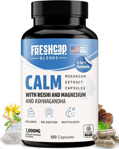 FreshCap Mushrooms Gummies for Adults - Ultimate Complex w/Lions Mane, Reishi, Cordyceps, Chaga, Turkey Tail, Maitake - Immune Support, Focus & Energy - Daily Mushroom Supplement, Vegan - 60 Count in Saudi Arabia