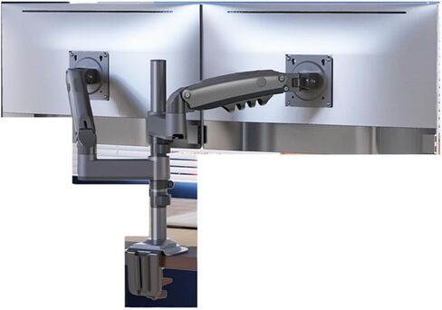 H180 Dual-Screen Monitor Stand Computer Display Bracket Hydraulic Column Desktop Lift Rotation Telescopic in Kuwait