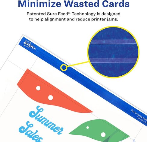 Avery Printable Postcards with Sure Feed Technology, 4" x 6", White, 80 Blank Postcards for Laser Printers (5889) in Saudi Arabia