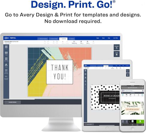 Avery Printable Postcards with Sure Feed Technology, 4" x 6", White, 80 Blank Postcards for Laser Printers (5889) in Saudi Arabia