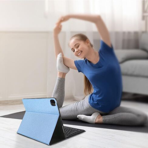 Keyboard Case for iPad Air 13 inch 2024 and iPad Pro 12.9 Case with Keyboard 6th/5th/4th/3rd Gen, Magnetic Detachable Slim Wireless Keyboard, 7 Colors Backlit, Smart Folio Cover with Pencil Holder in Saudi Arabia
