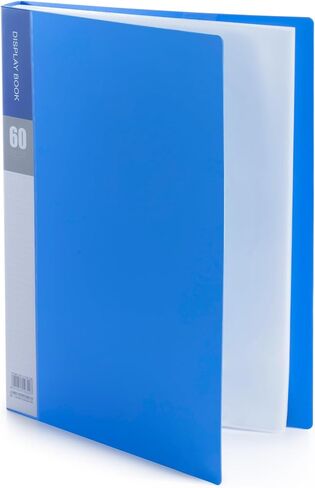 M&G 60 Pocket Binder with Plastic Sleeves（Blue, Presentation Book, 9 x 12 Portfolio Folder with Clear Sheet Protectors, Display 120 Pages, Presentation Book for Artwork, Document Organizer Binder in Saudi Arabia