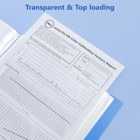 M&G 60 Pocket Binder with Plastic Sleeves（Blue, Presentation Book, 9 x 12 Portfolio Folder with Clear Sheet Protectors, Display 120 Pages, Presentation Book for Artwork, Document Organizer Binder in Saudi Arabia