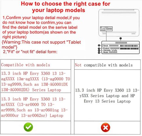 Alapmk Protective Case for 13.3" HP Envy X360 13 13-agXXXX 13m-agXXXX 13-arXXXX (13-ag0000 to 13-ag9999,Such as 13M-AG0001DX 13M-AG0002DX) Laptop [Warning:Not fit Envy X360 13 13-yXXX],Black in Saudi Arabia