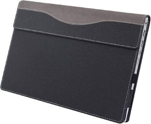 حالة تغطية الكمبيوتر المحمول لـ Dell Precision 5490/5480 /5470 14inch [لا تعمل مع نماذج Dell الأخرى] .2-in-1 PU Leather Detachable Detachable Sleeve (Black) in Saudi Arabia