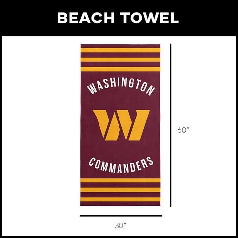 Northwest 1NFL/72004/2020/RET: 30X60 Beach Towel Stripes - Commanders in Saudi Arabia