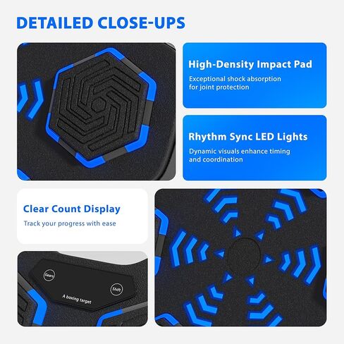 آلة الملاكمة الموسيقية الذكية، آلة الملاكمة للتمرين على الحائط للبالغين، وسادة ملاكمة إلكترونية مع قفازات، معدات تدريب ملاكمة مطورة 3.0 للصالة الرياضية المنزلية in Kuwait