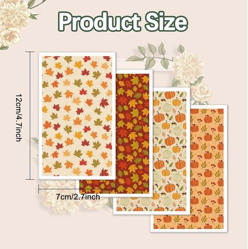 Whaline 20pcs Fall Clay Transfer Paper Maple أوراق القرع نقل ورق نقل الطين الريفي لخريف DIY الفنون الحرف بوليمر الطين عن أقراط صنع الإمدادات ، 2.7 × 4.7 بوصة in Saudi Arabia