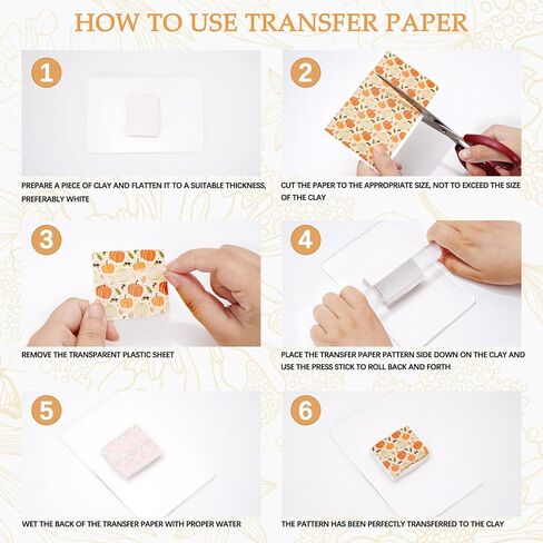 Whaline 20pcs Fall Clay Transfer Paper Maple أوراق القرع نقل ورق نقل الطين الريفي لخريف DIY الفنون الحرف بوليمر الطين عن أقراط صنع الإمدادات ، 2.7 × 4.7 بوصة in Saudi Arabia