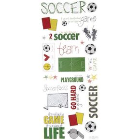 Soccer Doodle Stickers for Journaling, Scrapbooking, Cardmaking, Arts & Crafts - 25 Pieces