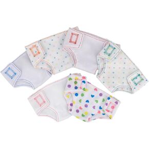Mire & Mire 6 PCS Baby Doll Diapers Underwear for 12-15 Inch Machine washable Doll Diapers Fits Baby Doll-A