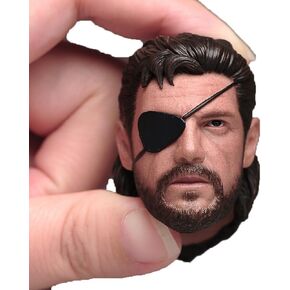 1/6 Scale Male Head Sculpt, European Strong Man Old Snake One Eyed Version Head Carved Model for 12inches Soldier Action Figure Body (Normal Version)
