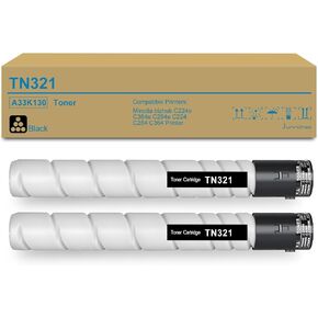 TN321K A33K130 Black Toner Cartridge Replacement for Konica Minolta TN-321K TN321 TN-321 ADC286 ADC366 for Bizhub C224e C364e C284e C224 C284 C364 Printer (2-Pack)
