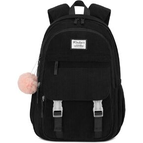 School Backpack for Teens, Large Corduroy Bookbag Cute 15.6 Inch Laptop Bag for Girls Women Lightweight Aesthetic High School College Back Pack for Student Nurse, Beige Floral