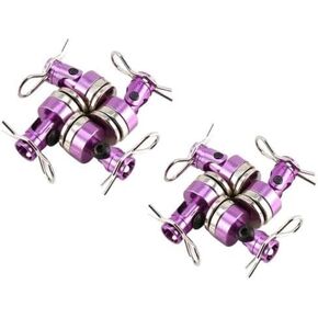 8pcs Magnetic Invisible Body Post Mount with R Clips Fit for 1/10 RC Car HSP (Black)