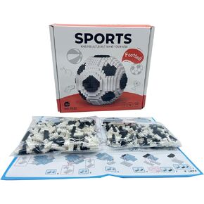 Soccer Ball Building Block Set，Building Blocks for Ages 15 and Above (864 Pieces)