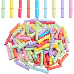 100pcs Lucky Wishing Paper Scrolls Mini Message Paper Colorful Scroll Paper Write-On-It Valentine Message Paper Roll for Birthday Anniversary Valentine's Gifts Decor