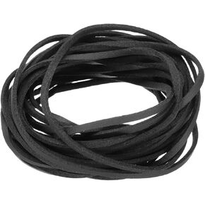 PATIKIL 3 mm x 5.5 Yard Leather Cord, Wide Flat Strip Strings 1 Strand Straps for Necklace Braided Braiding Shoe Laces Bracelet Lanyard DIY Crafts, Coffee
