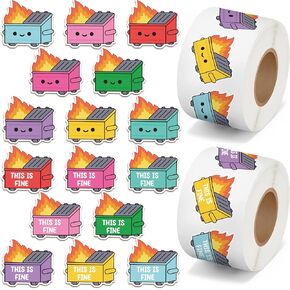 Rubber Duck Roll Stickers - 1000PCS Cute Yellow Duck Stickers in 2 Rolls Seasonal Yellow Duckies Self-Adhesive Sticker for Kids Water Bottles Lovely Classroom Reward School Prizes Sticker