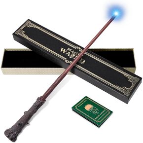 Light Up Magic Wizard Wand with White Lighting Rechargeable Illuminating Witch Sorcerer Wand for Kids Cosplay Collection, Enlightenment