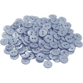 HARFINGTON 200pcs Sewing Button 5/8"(15mm) 2 Holes Resin Round Craft Replacement Buttons for Clothing DIY Crafts Decoration, Navy Blue