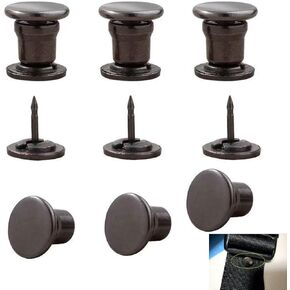 DraCra 6 Pack Baseball Cap Side Button Mount Hook Ear Saver Hat Holder for Face Mask Strap, Detachable Pins Rivets Stopper for Backpacks Bags Straps Shoulder Belt Buckle