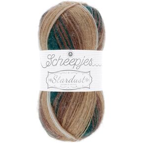 Scheepjes Stardust Yarn 100g 662 Sagittarius Premium Mohair Wool Acrylic Blend Green and Beige