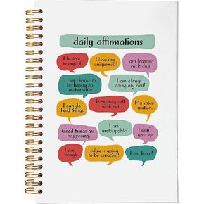 VNWEK Mental Health Daily Affirmations Self Love Spiral Notebook Journal 5.5 x 8.3 inches,Psychology Lined Hardcover Spiral Notebook,Mental Health Awareness Gifts