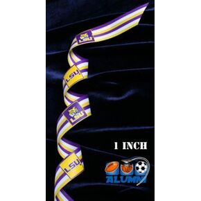 Louisiana State-lsu Grosgrain Ribbon-1"" Wide-9 Feet Long