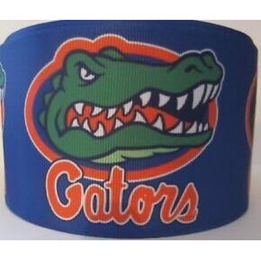 3 inch Grosgrain Ribbon Gators Printed are for Hair Bows Crafts Gifts and More (3 Yards)