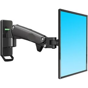 17-27 inch Industrial Monitor Wall-Mounted Adjustable Universal Hydraulic Lifting and Rotating Computer Bracket F120(Black)