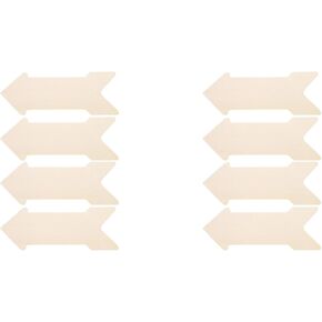8 Pcs Unfinished Wood Arrow Blank Arrow Shape Cutouts DIY Outdoor Guide Signs Craft Wooden Directions Slice for Hanging or Wall Mount Home Decor Farmhouse Signboard,15.7 X 5.9 Inch