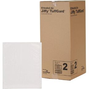 Sealed Air Jiffy TuffGard Cushioned Shipping Mailing Envelope, Case of 100, Bubble Mailer Made with BubbleWrap, #2 - 8.5" x 12", White