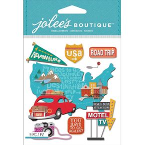 Jolee's Boutique Dimensional Stickers, Road Trip