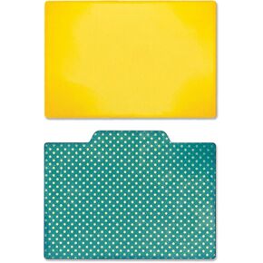 Sizzix Thinlits Die Set, File Dividers, Plain and Middle Tab by Jilliban Soup for Hampton Art (2 Pack)