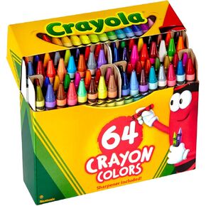Crayola Crayons, Crayon Box with Sharpener, 64 ct