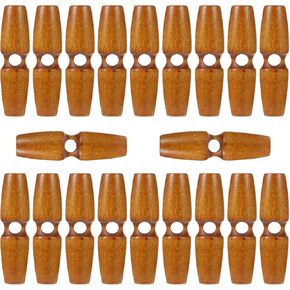 MAGICLULU 20Pcs Toggle Buttons for Sewing, Vintage Coat Buttons with Large Hole for Sweaters and Overcoats Clothing Accessories