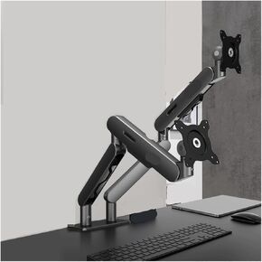 Monitor Dual Screen Bracket AM420 Rotating Lifting Display Computer arm Rack(Black)