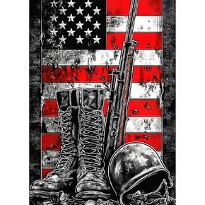 Bowetile Independence Day 5D Diamond Art Kits for Adults, 4th of July Gifts Diamond Painting Kit, DIY Full Round Drill Diamond Dots Paintings Picture USA Gem Art Craft for Home Decor 12x12 Inch