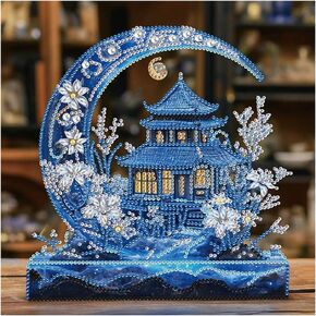 Stalente Diamond Painting Kits for Adults Castle, 5D Special Shape Diamond Art Kits for Beginners, Crystal Rhinestones Diamond Painting for Home Wall Decoration Gift 12×12inch
