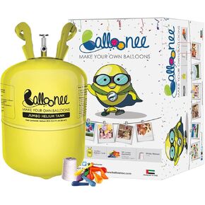 Jumbo Disposable Helium Party Kit, Helium Tank for Balloons At Home, 14.9 Cu Ft Helium Balloon Pump Kit with 50 Assorted Latex Balloons, Helium Tank, Portable for Celebrations in Saudi Arabia