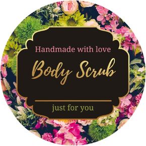 Mobiusea Creation Body Scrub Containers Labels Roll | 2 Inch | Gold Foil | 300 Waterproof Stickers for Small Plastic Containers | Ideal for Sugar Scrubs, Body Scrubs, Cosmetic Jars with Lids