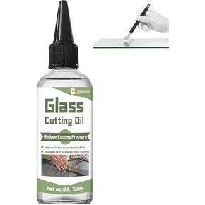 WAN2TLK Glass Cutting Oil 100ml, Suitable for All Glass Cutting Tools, Glass Cutter Oil is Used for Cutting Glass, Glass Bottles, Stained Glass, Tiles and Mirrors