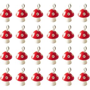 30 PCS Mini Resin Mushroom Charms Pendant Jewelry Findings Charms for Craft Jewelry Making, Charm, Beading and Jewelrys Making, Arts, Crafts and Sewing