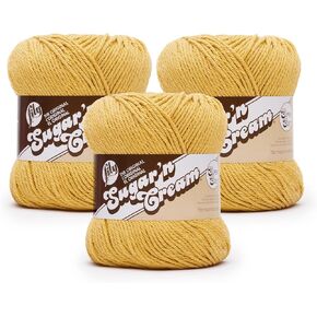 Lily Super Size Bamboo Yarn - 3 Pack of 113g/4oz - 100% Cotton - #4 Worsted (Medium) - 190 Yards - Knitting/Crochet